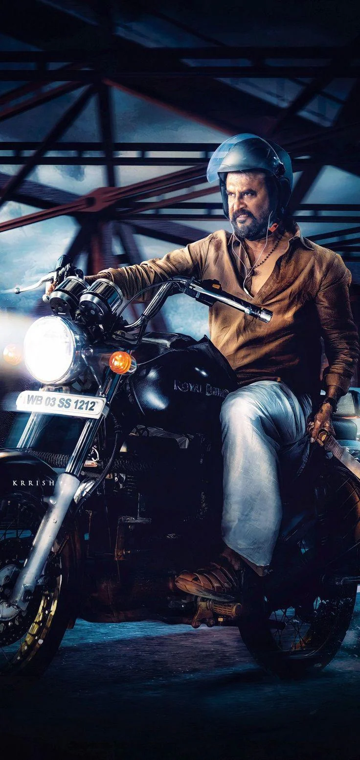 Rajinikanth Bike HD Image