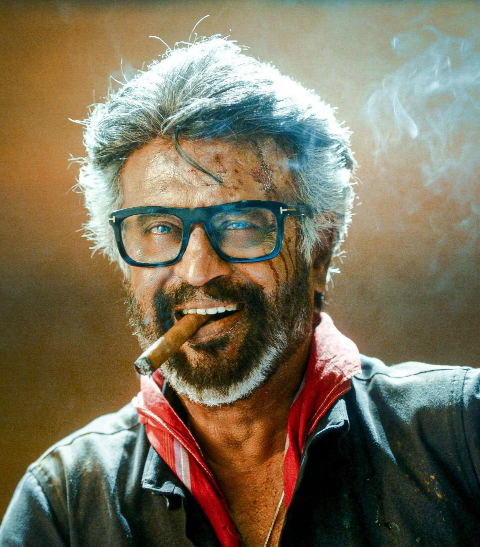 Rajinikanth with Cigar Hd Wallpaper