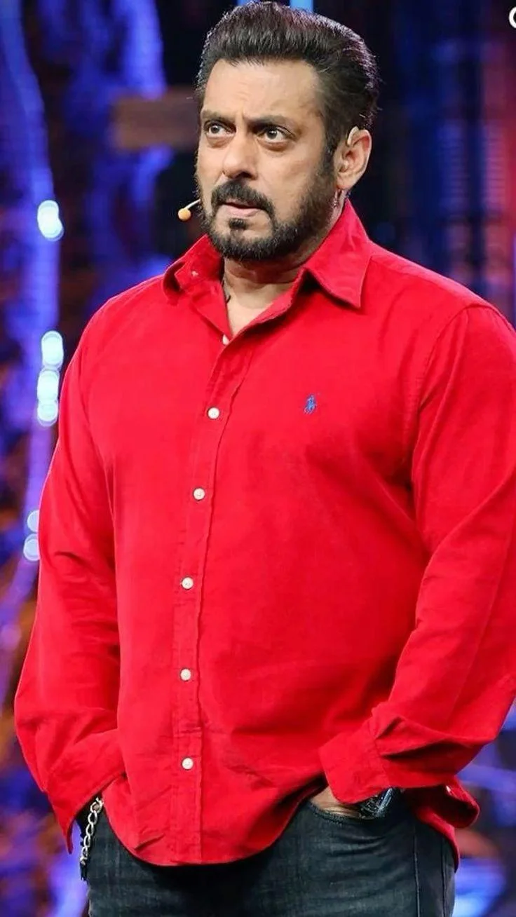 Actor Salman Khan Red Shirt HD Image