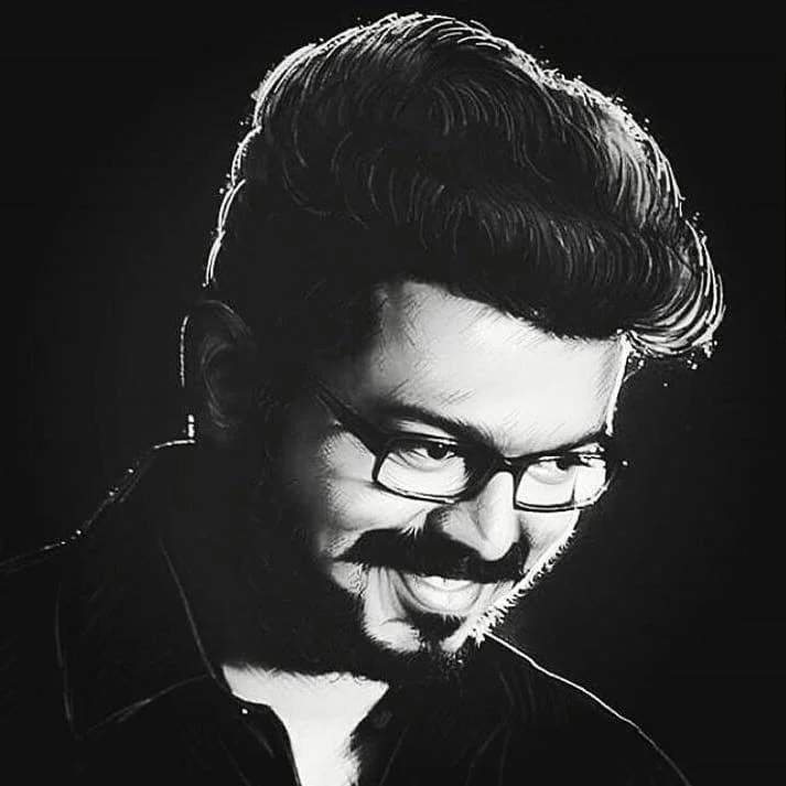 Vijay Black & White Iconic Image