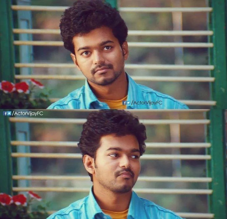 Vijay In Blue Shirt Photos