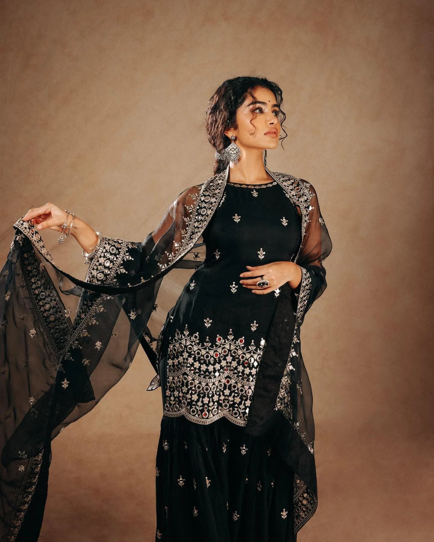 Actress Anupama in Elegant Black Traditional Wear