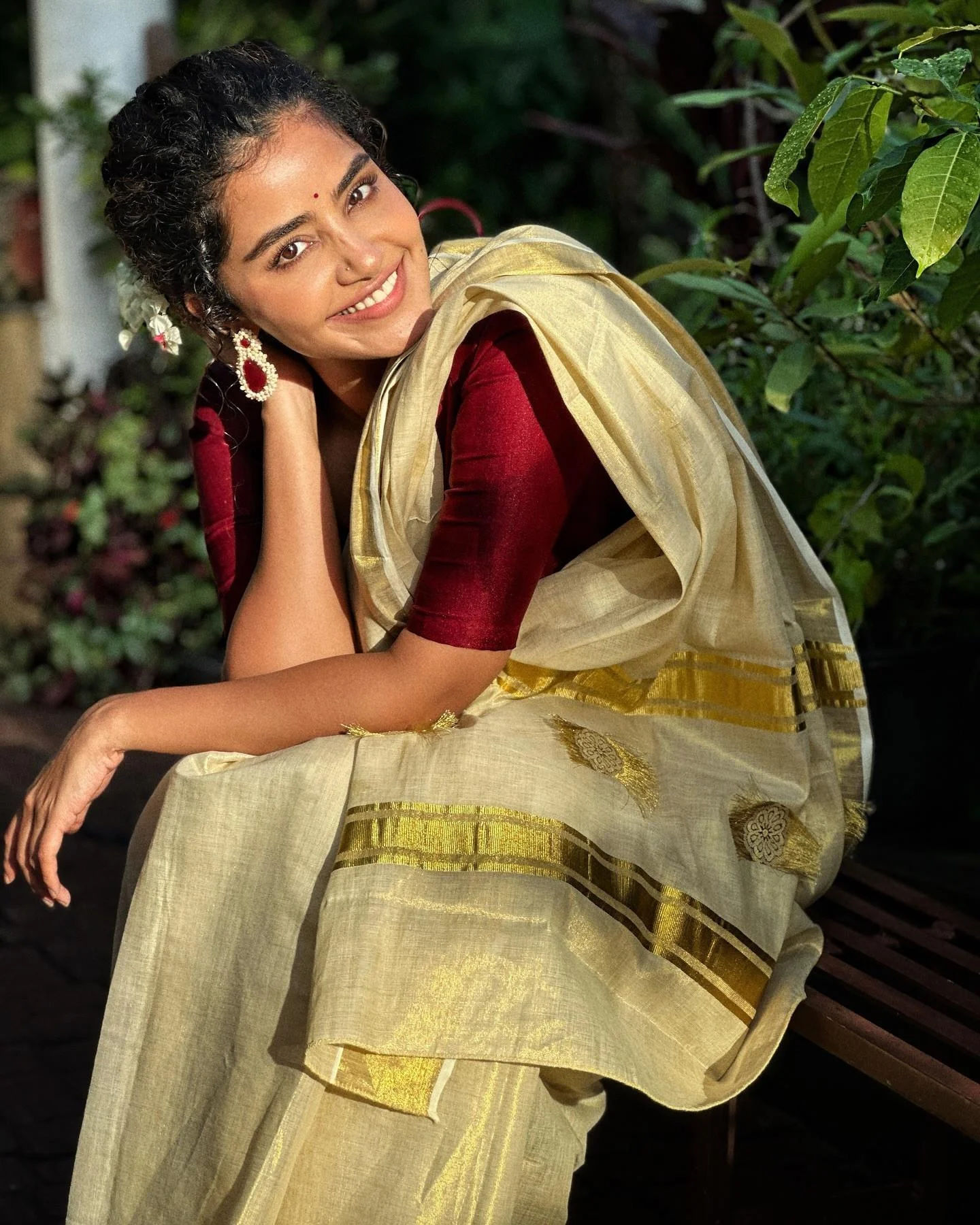 Actress Anupama in Kerala Saree Traditional Look