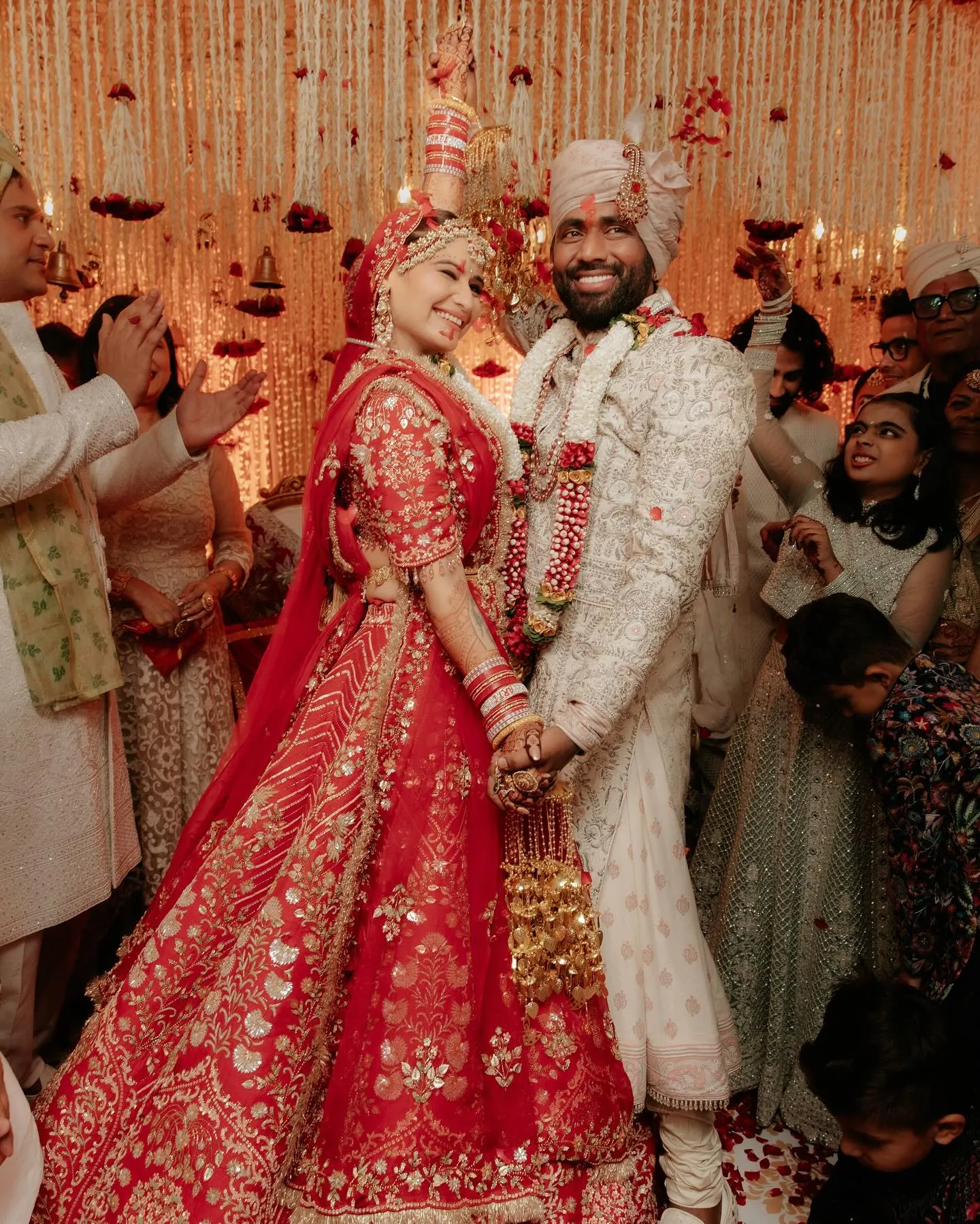 Arti Singh and her groom are celebrating their wedding day