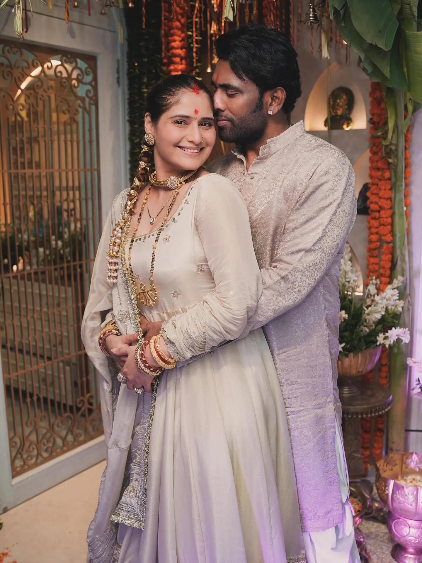 Arti Singh dressed in traditional attire at the event image