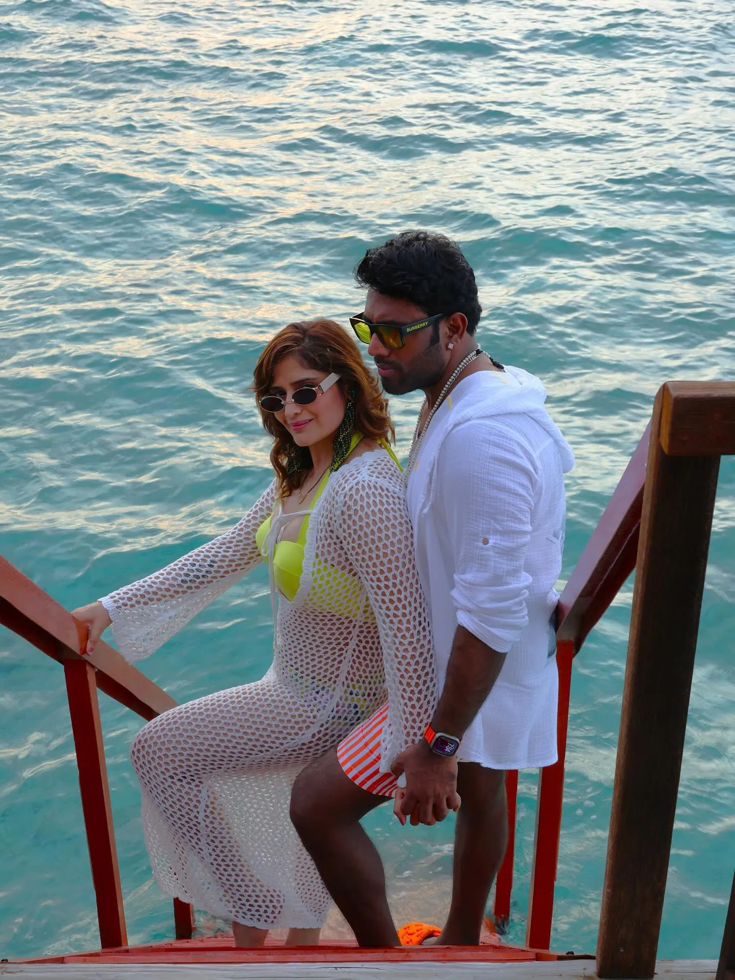 Arti Singh enjoys a romantic holiday by the ocean waters