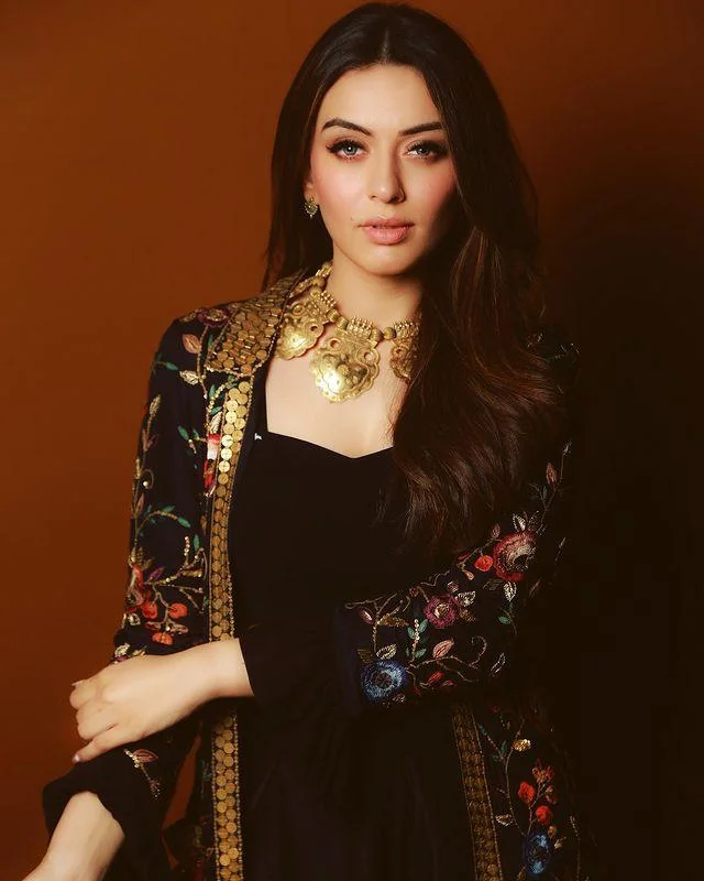 Actress Hansika in Black Western Outfit HD Image