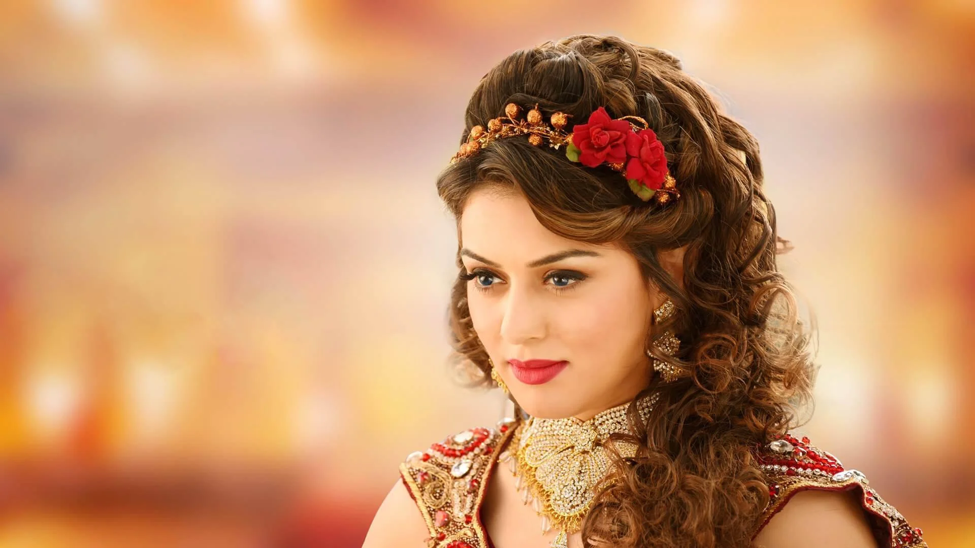 Hansika Motwani Cute in Traditional Outfit Hd Picture