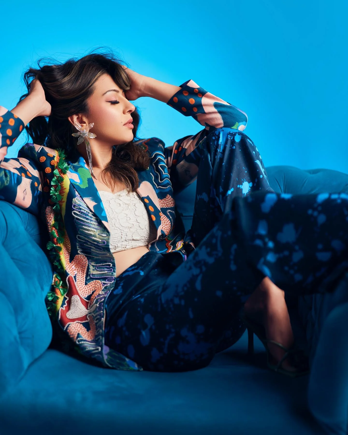 Hansika Motwani Stylish Pose in Designer Outfit