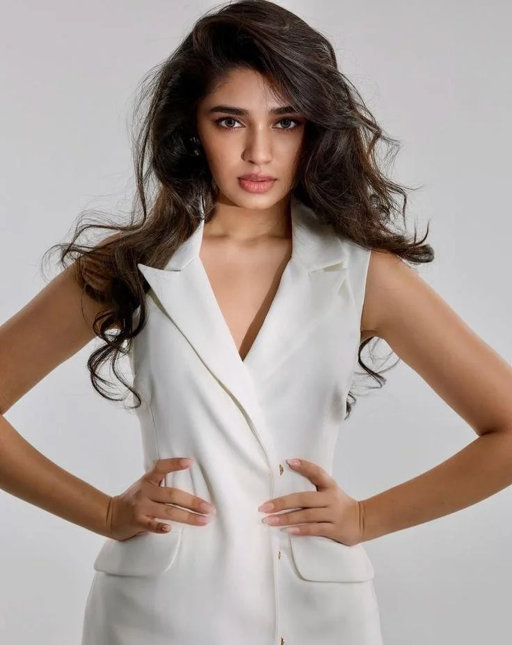Krithi Shetty Cute in White Dress Hd Image
