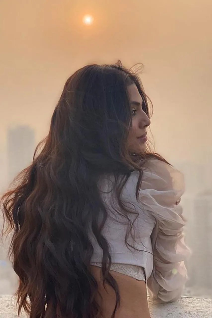 Attractive Malavika Mohanan in Pastel Dreamy Portrait Image
