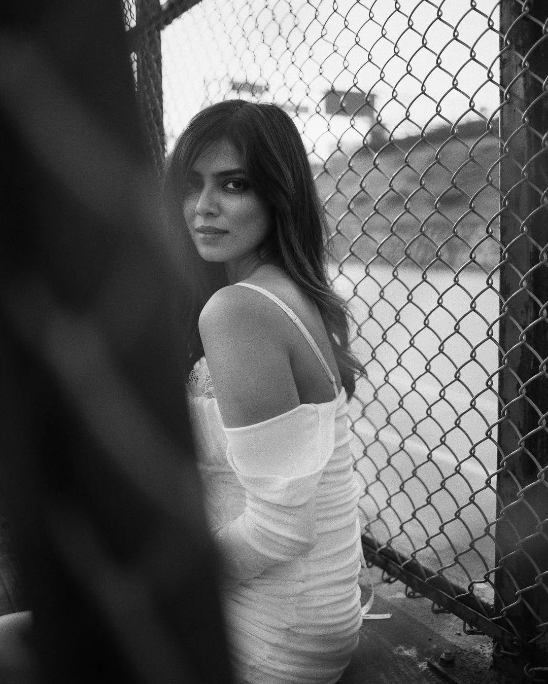 Attractive Wallpaper of Malavika Mohanan Grayscale Post