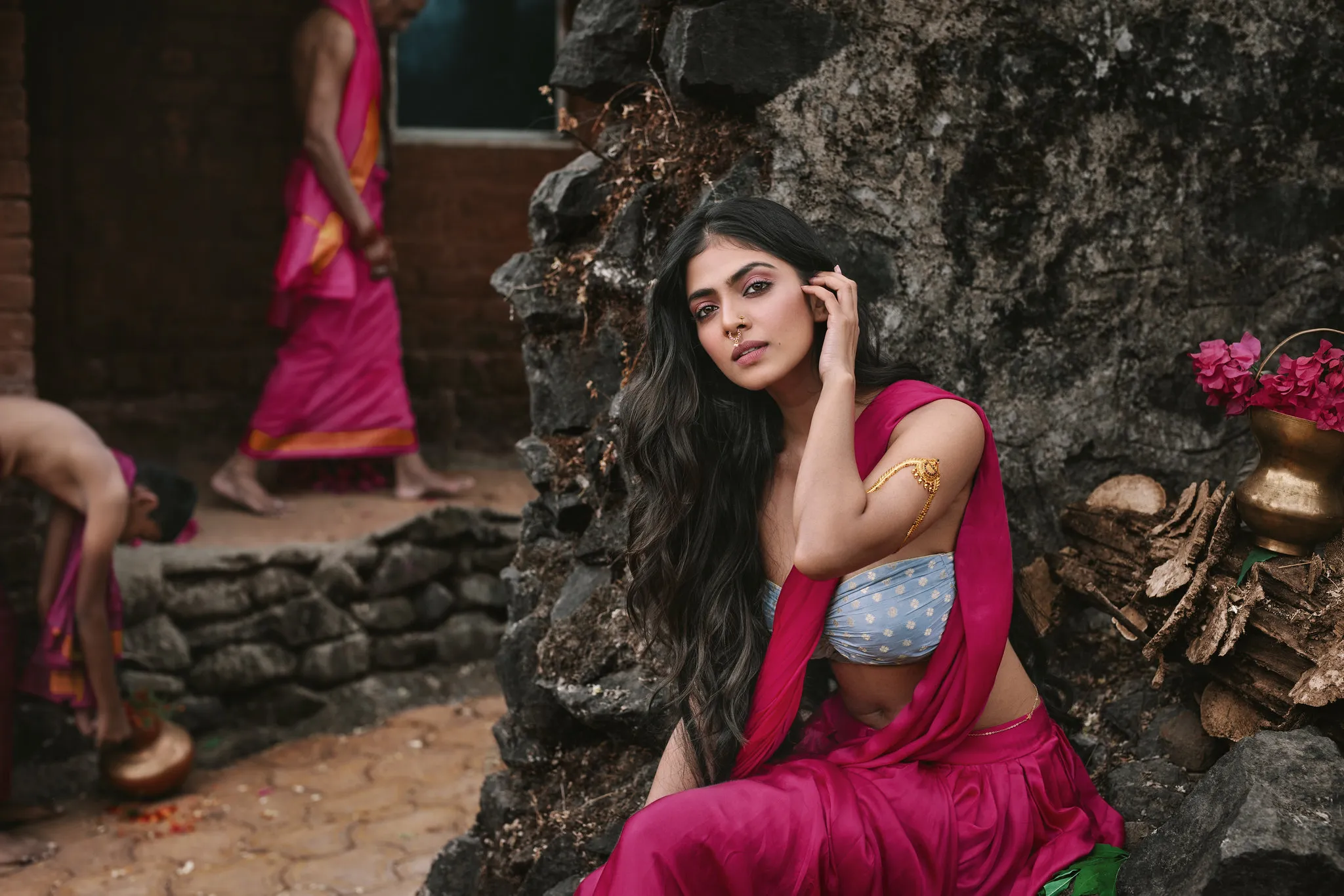 Beautiful Click of Malavika Mohanan Smiling in Pink Outfit