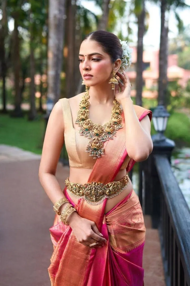 Beautiful Image of Malavika Mohanan Trendy in Pink Gown