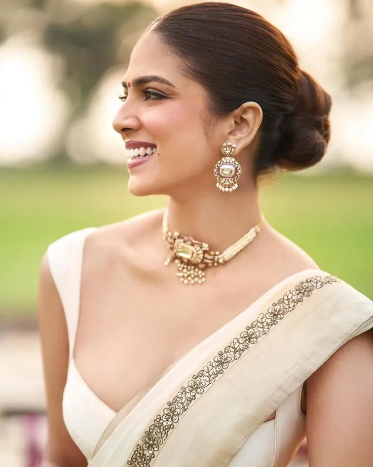 Beautiful Malavika Mohanan Draped in Saree Styled Elegantly