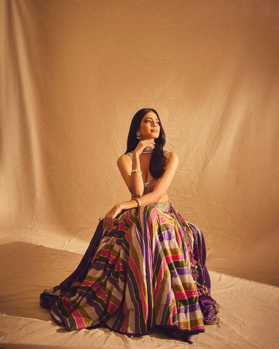 Beautiful Malavika Mohanan in Vibrant Multicolor Attire