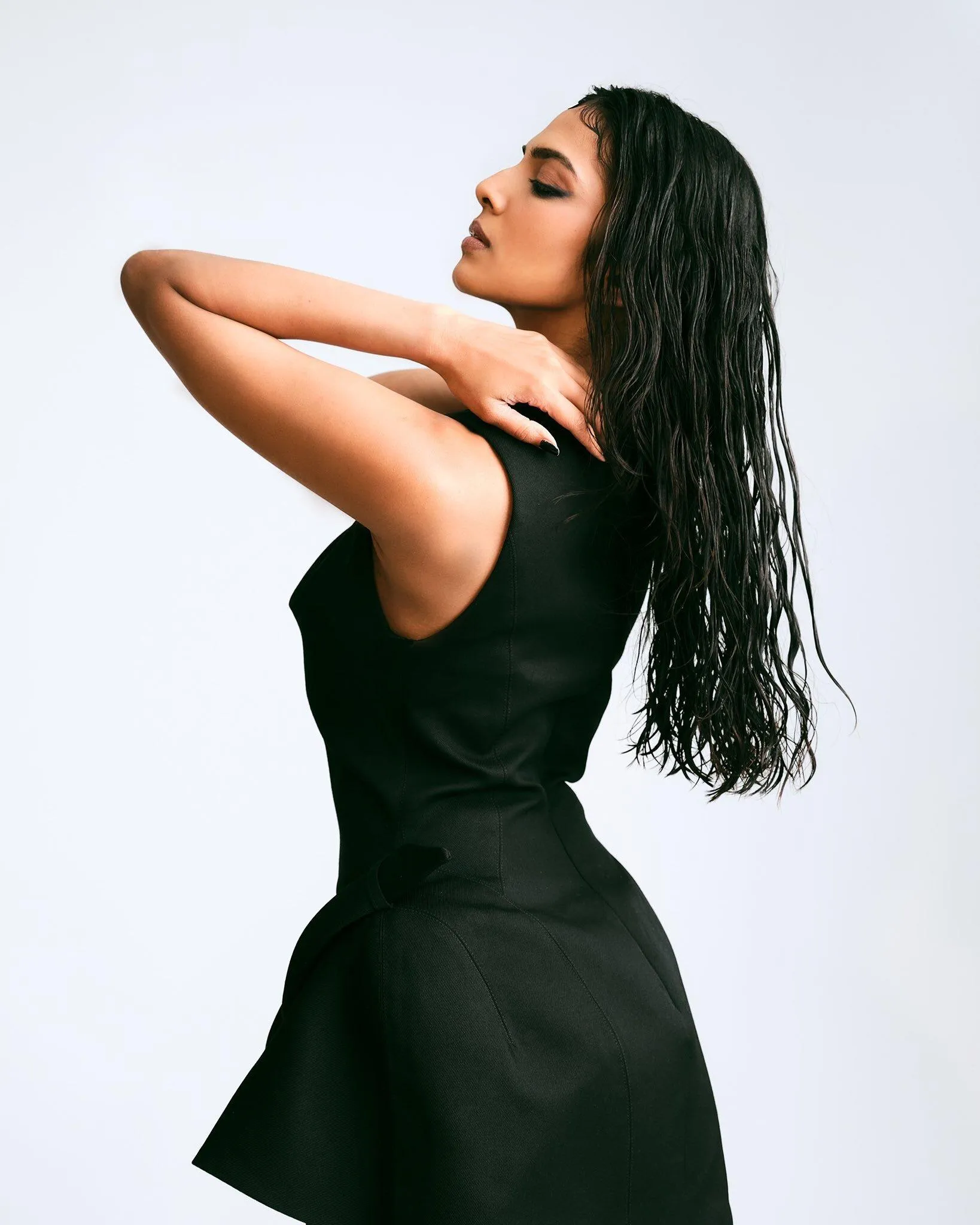 Beautiful Malavika Mohanan Wearing an Elegant Black Dress