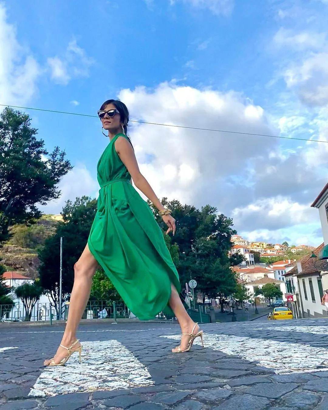 Fashion Photo of Malavika Mohanan in Green Skirt Dress Image