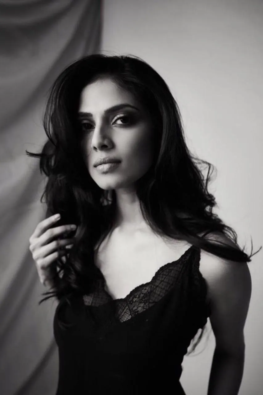Glamorous Shot of Malavika Mohanan Chic Black and White Pose
