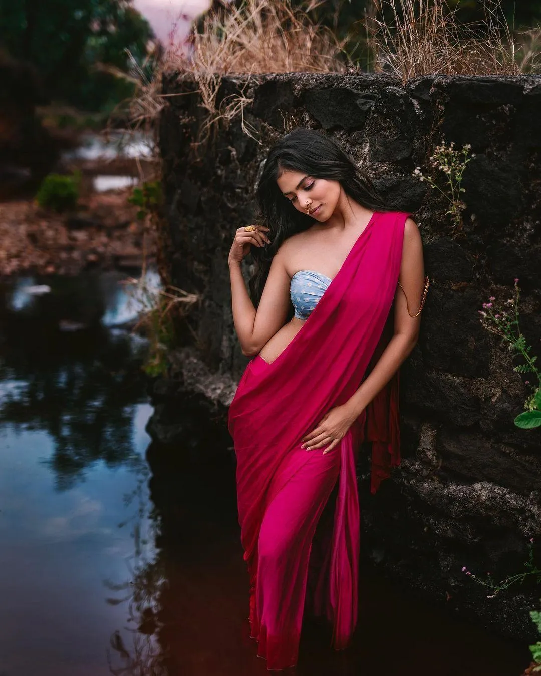 Glamorous Shot of Malavika Mohanan Radiant in Red Gown Image