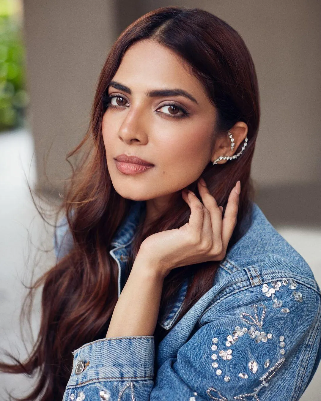 Gorgeous Malavika Mohanan in Denim Jacket Elegant Smile