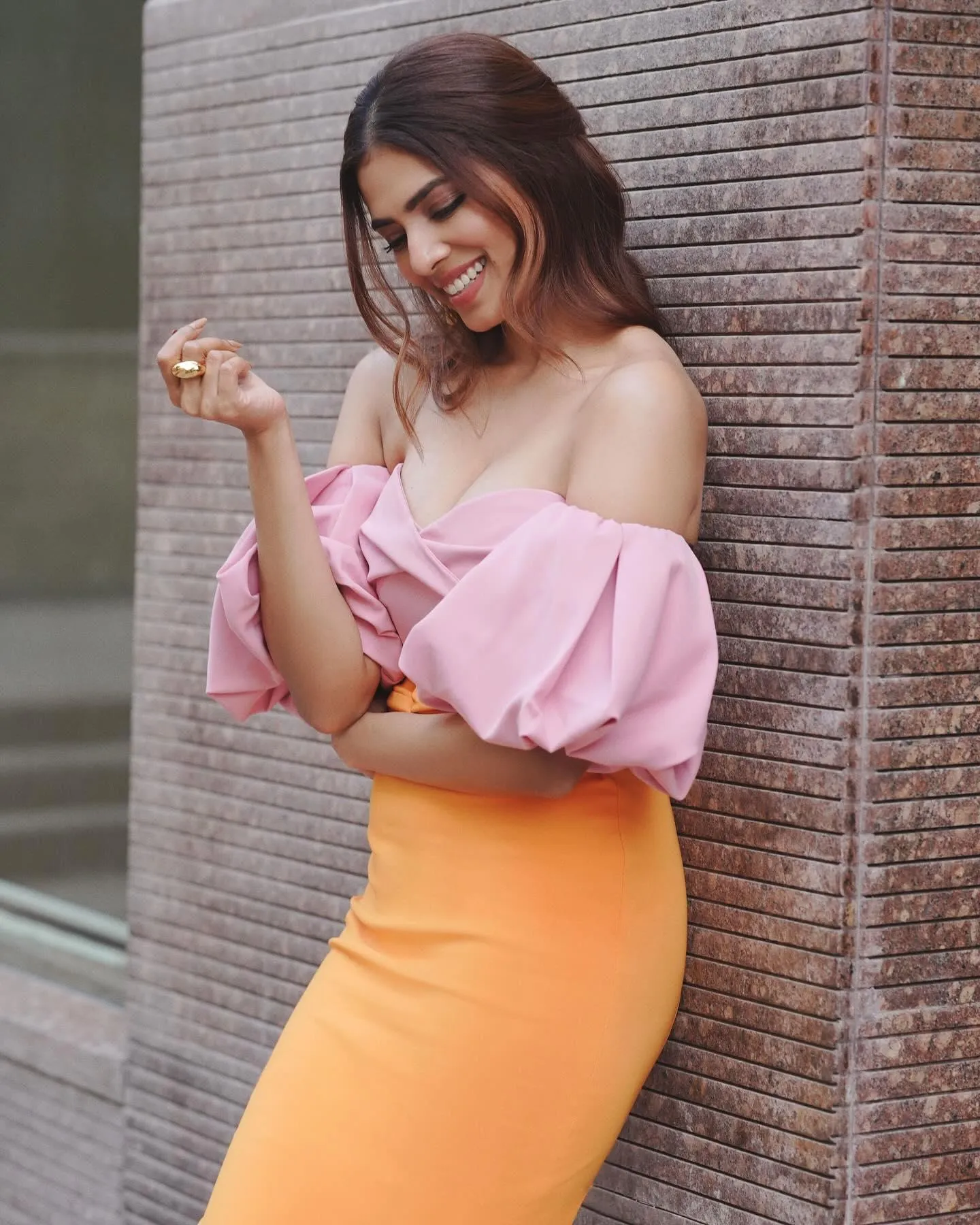 Gorgeous Malavika Mohanan in Yellow Skirt Outdoor Style