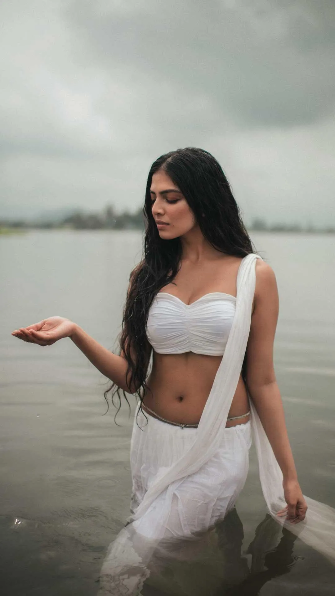 Gorgeous Malavika Mohanan Stylish White Outfit Perfectly