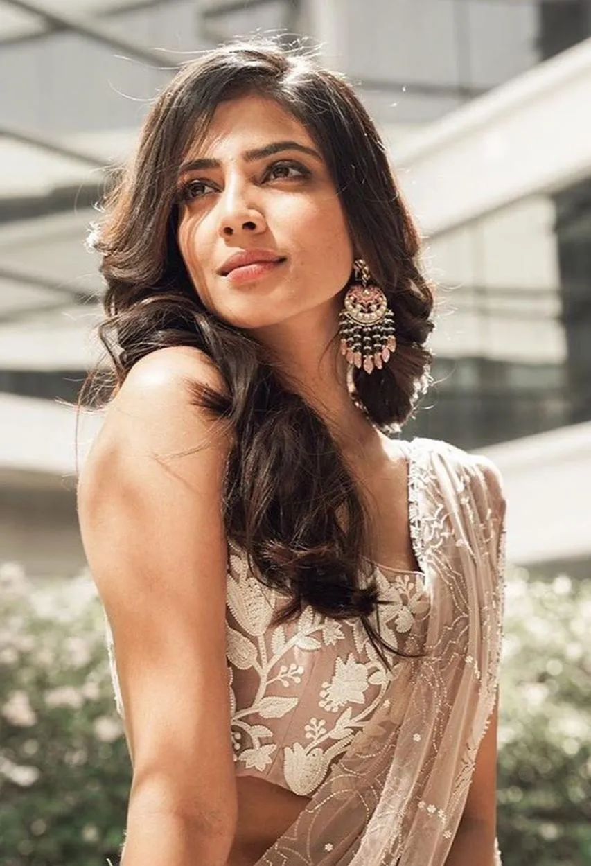 Gorgeous Malavika Mohanan Wearing Lace Dress Outdoors Image