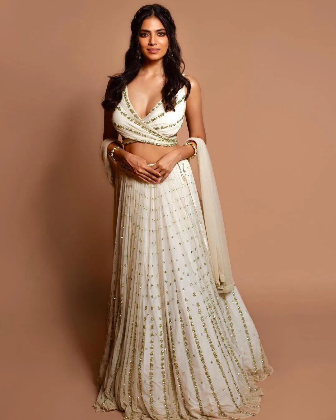 Gorgeous Picture of Malavika Mohanan in White Outfit Picture