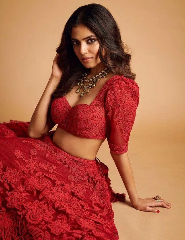 Gorgeous Shot of Malavika Mohanan in Red Glamour Dress Image