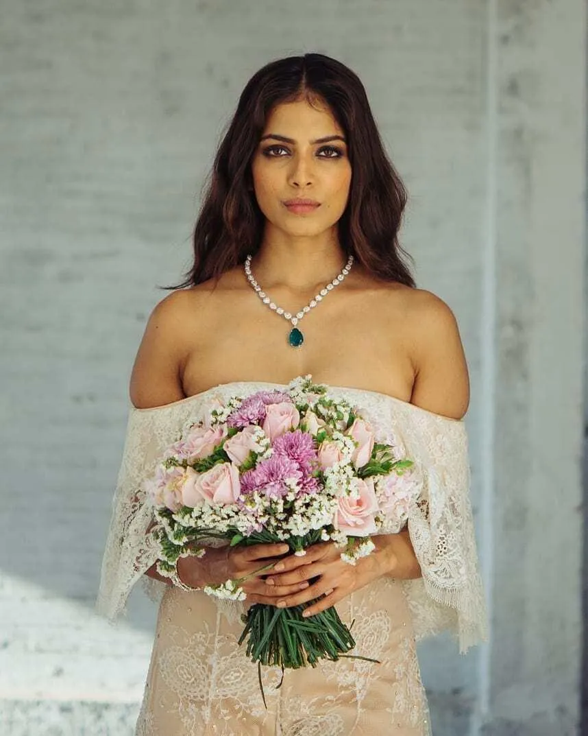 Handsome Malavika Mohanan Elegant Dress Photo Session Image