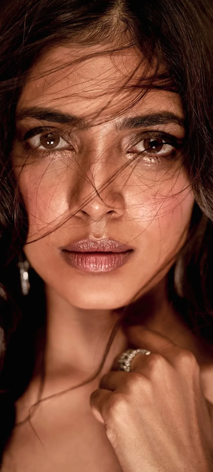 Handsome Malavika Mohanan Striking Close Up Intense Look