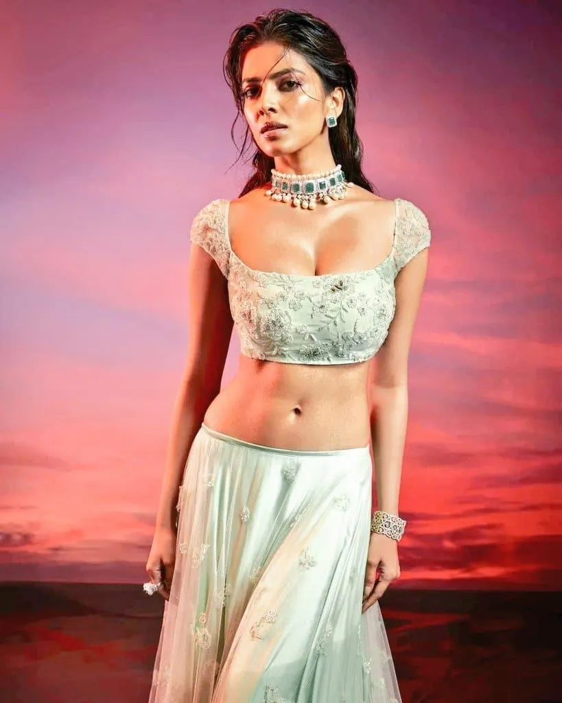 Hot Image of Malavika Mohanan in Pastel Designer Dress Image