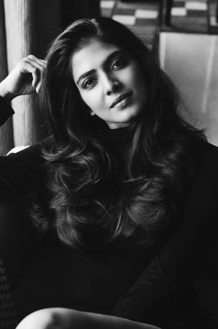 Hot Malavika Mohanan in Black and White Classic Portrait