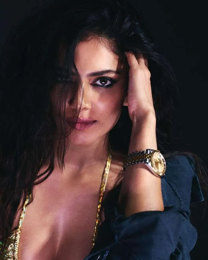 Malavika Mohanan Charming in Dark Off Shoulder Dress Look