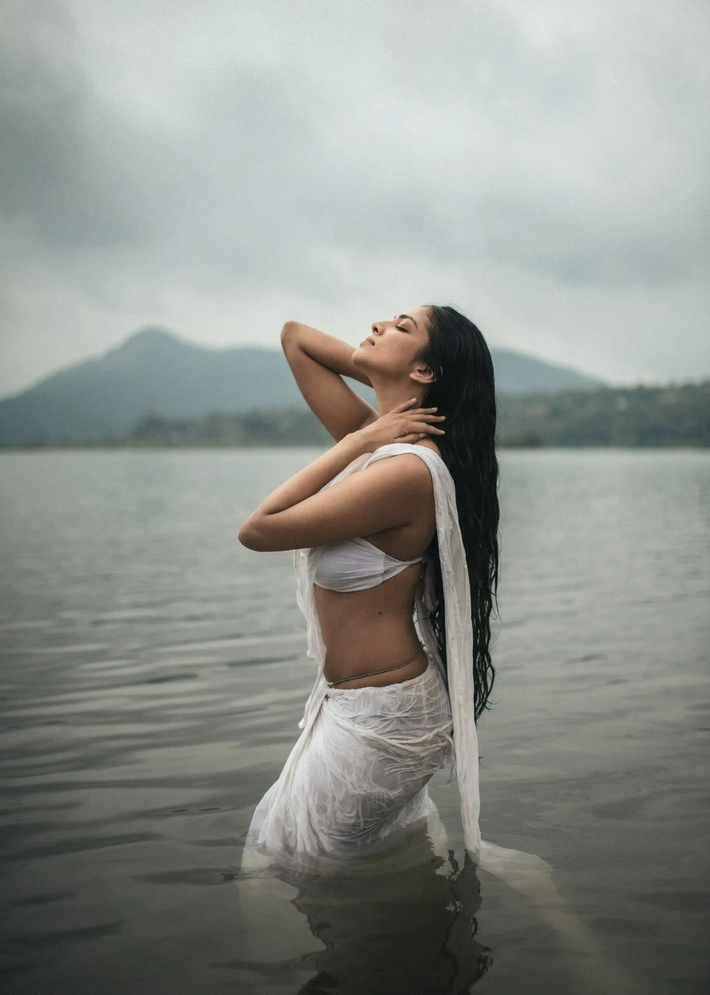 Malavika Mohanan in Flowing Dress with Artistic Beachside
