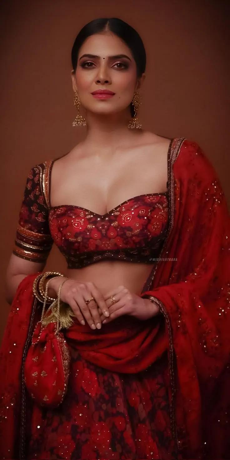 Malavika Mohanan Sultry in Red Lace Dress Looking Stunning
