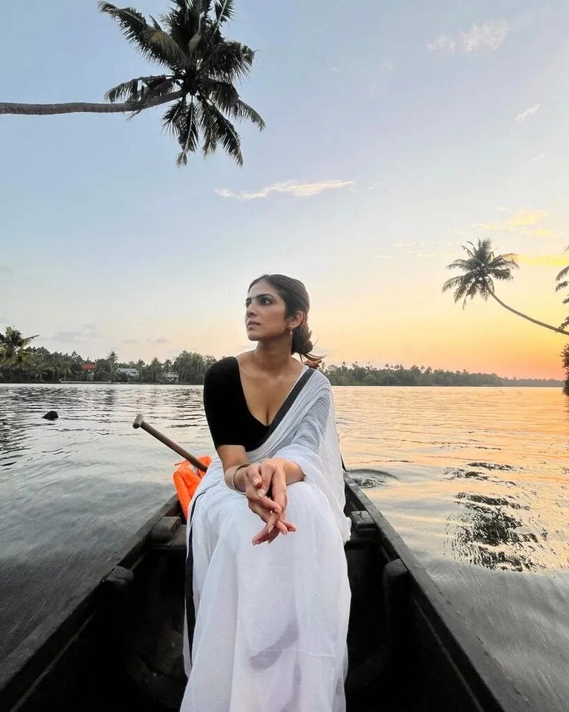 Stunning Malavika Mohanan Glows in Sunset White Wear Image