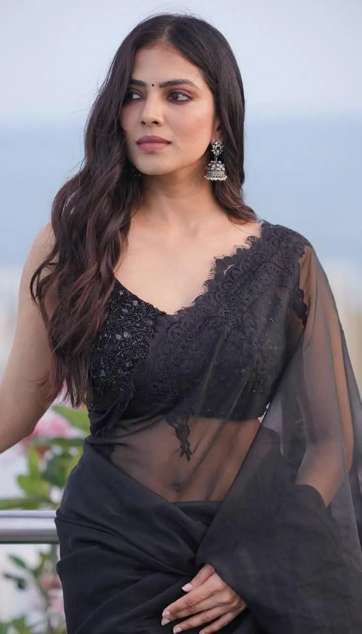 Stunning Malavika Mohanan in Black Gown Modern Chic Look