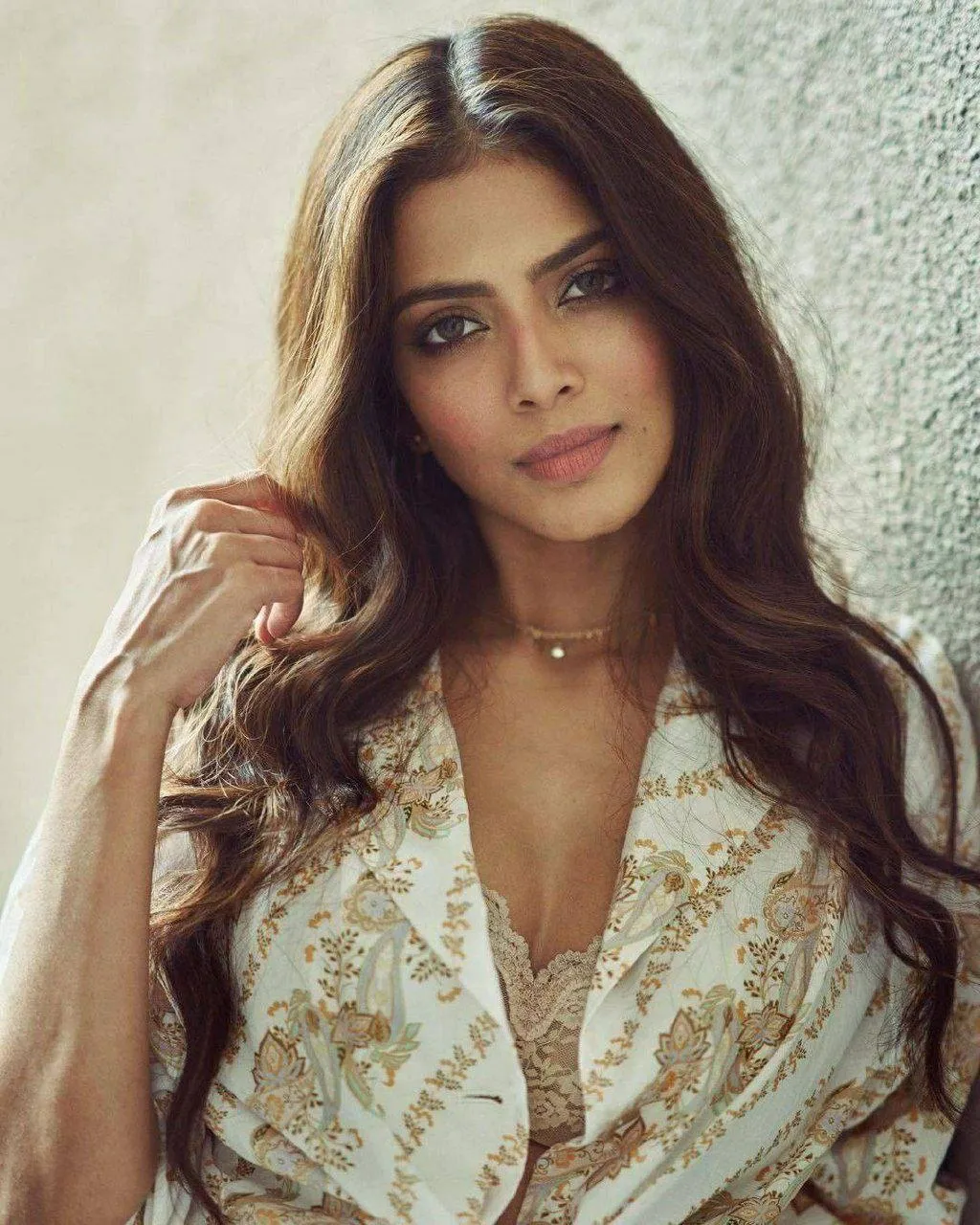 Stunning Malavika Mohanan in Floral Printed Dress Indoors