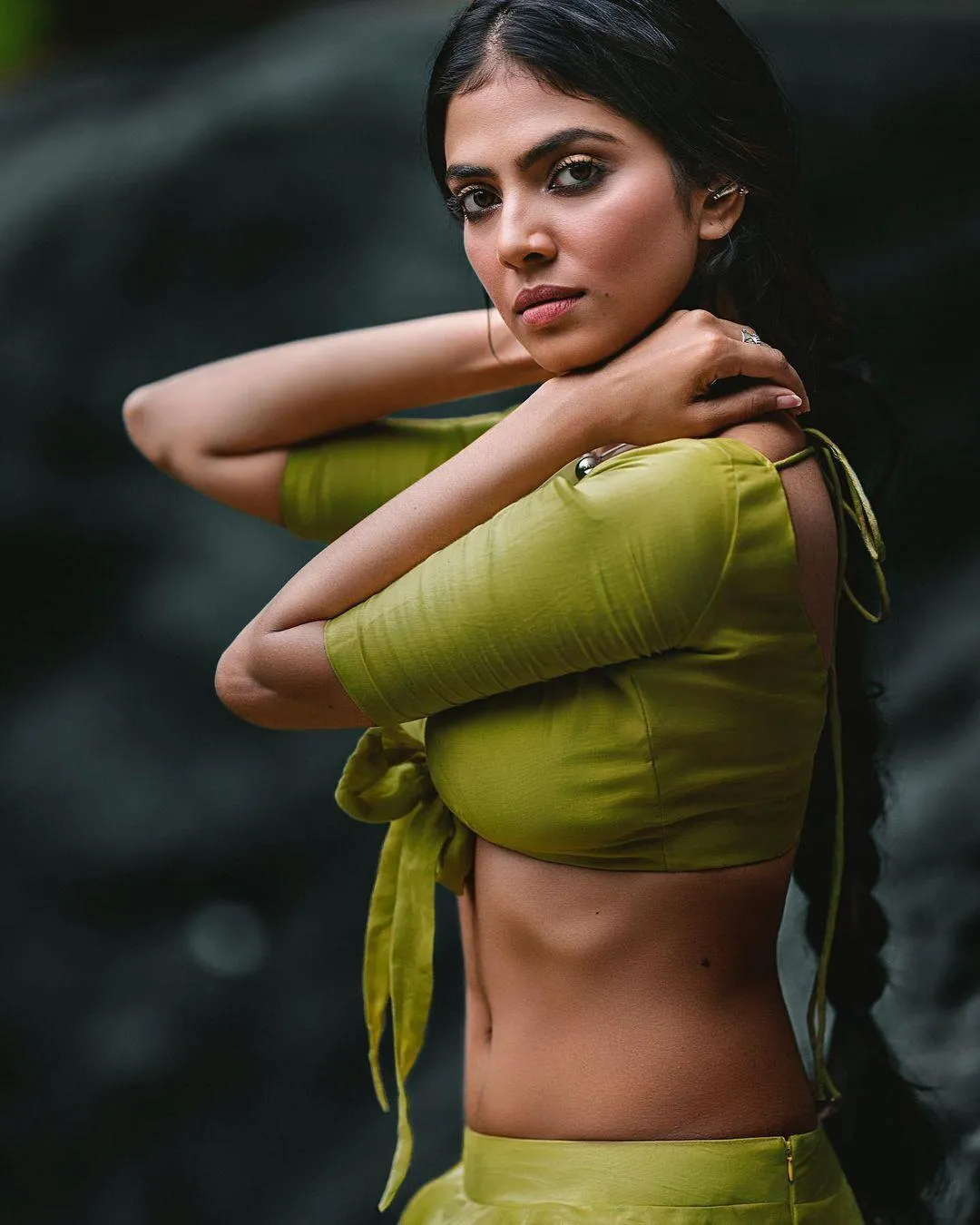 Stunning Malavika Mohanan in Neon Green Chic Outfit Picture