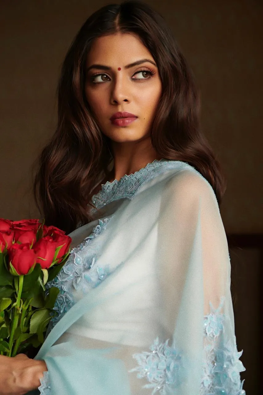 Stylish Click of Malavika Mohanan Elegant in Blue Outfit