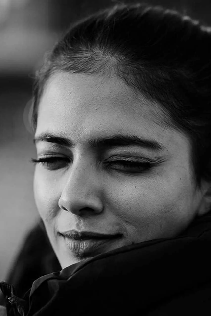 Sultry Malavika Mohanan Close Up with Black and White Effect