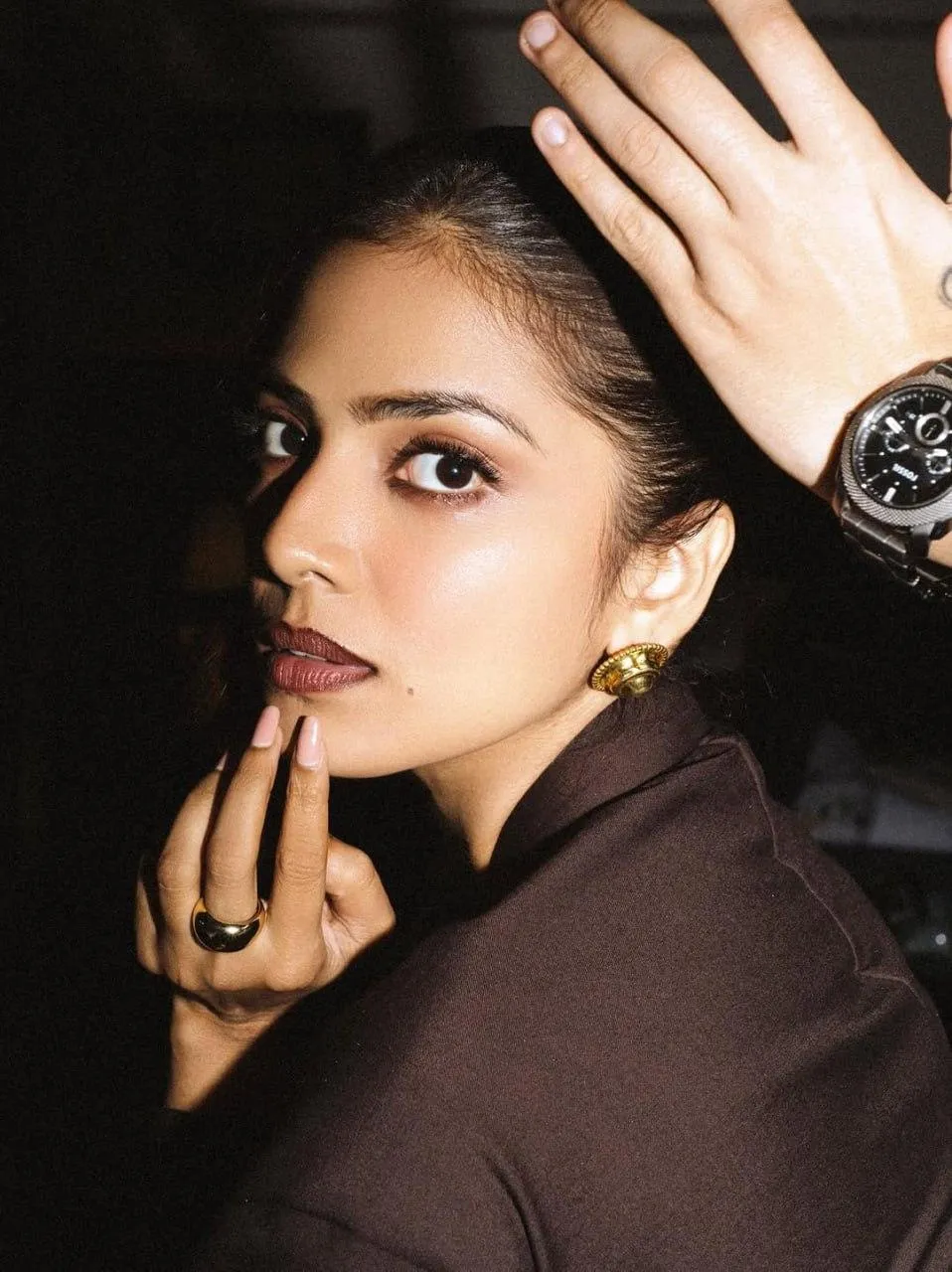 Tempting Malavika Mohanan in Black Dress Elegant Profile