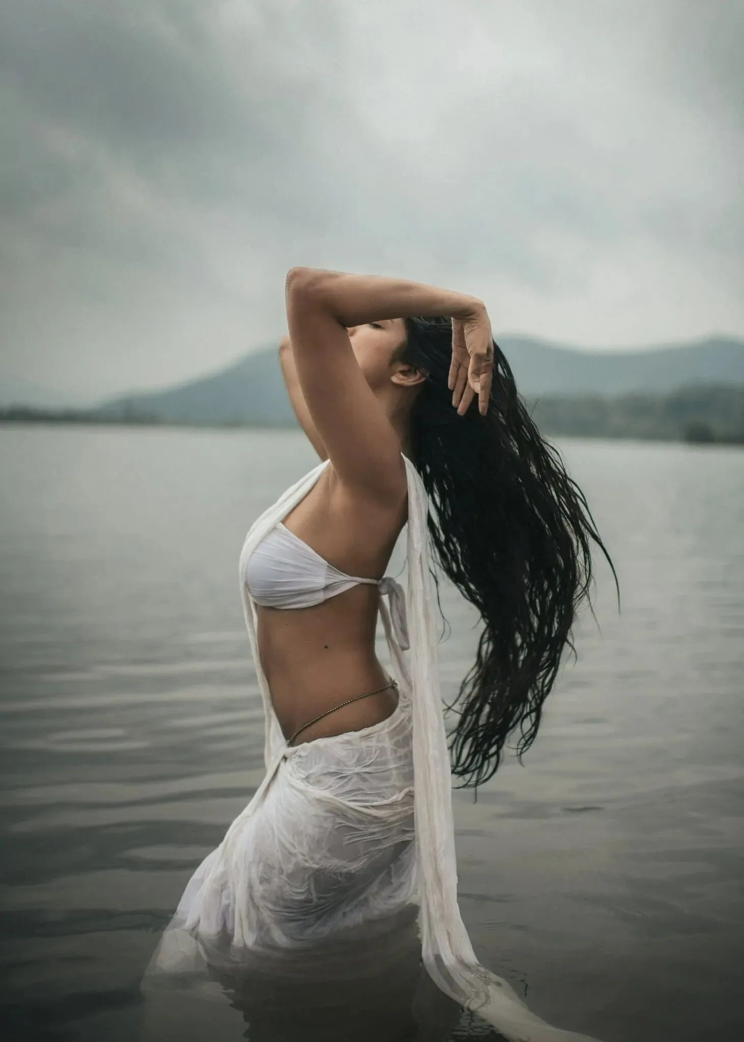 Tempting Malavika Mohanan Posing by Sea in Brown Outfit