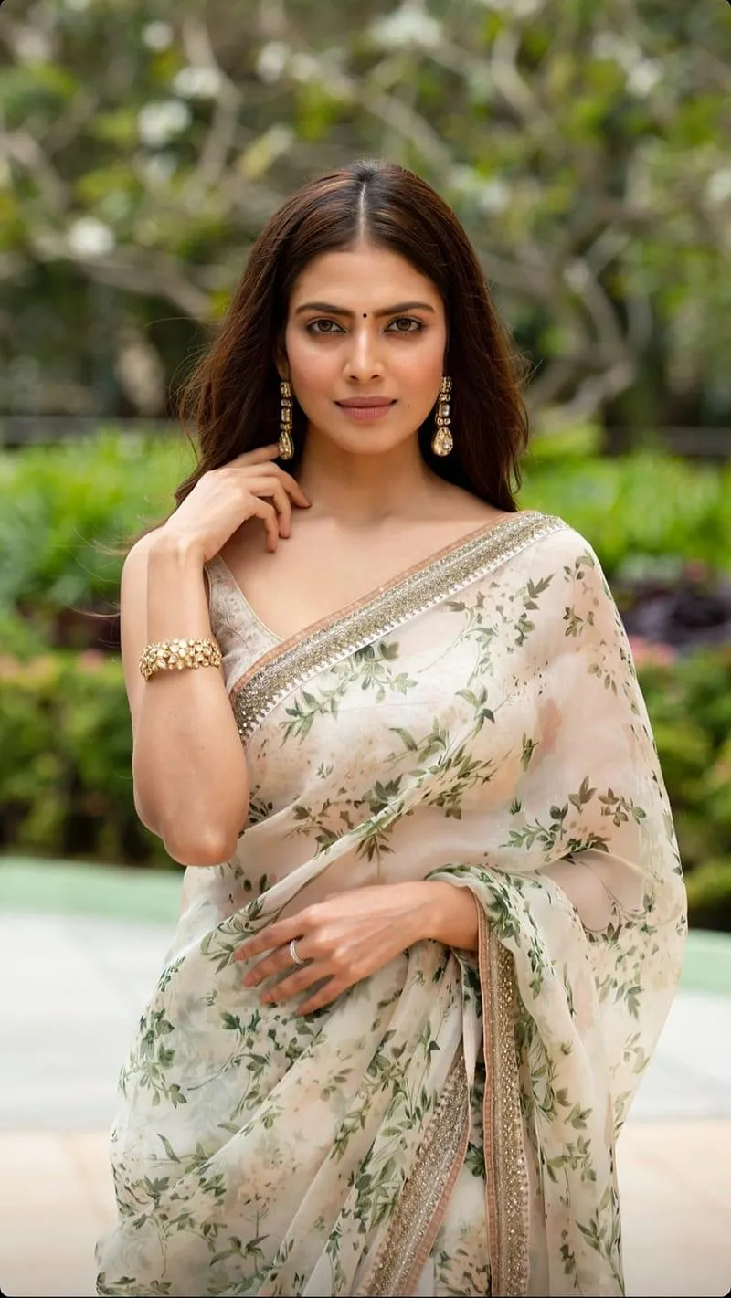 Traditional Look of Malavika Mohanan Graceful in Saree Image