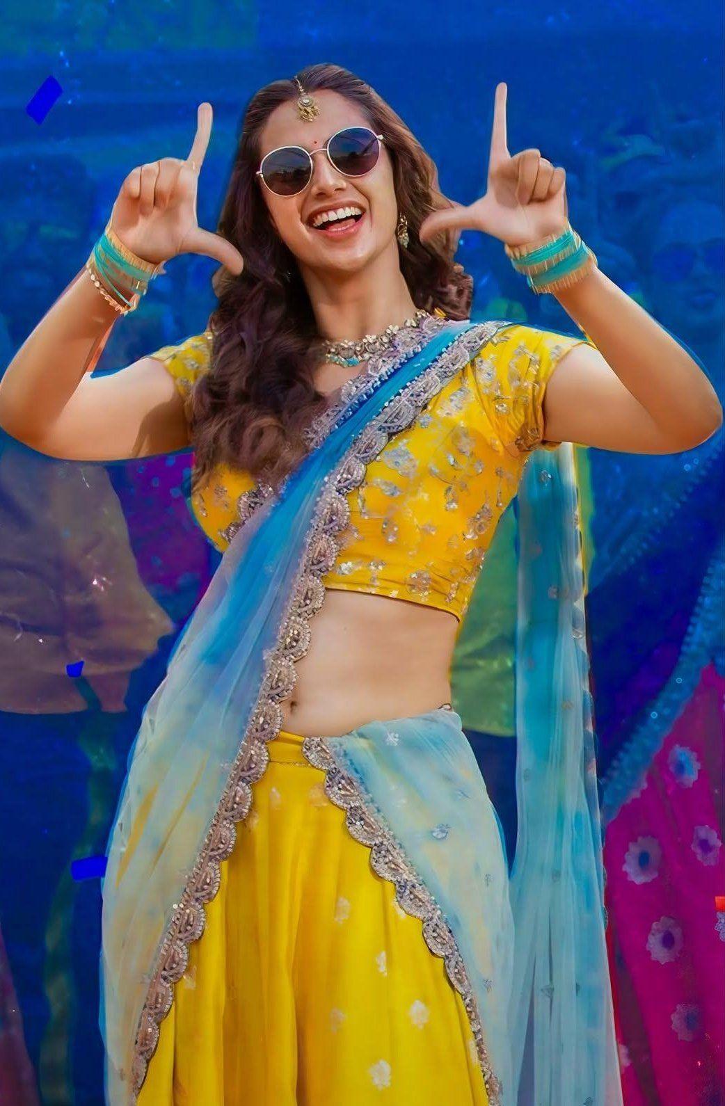 Meenakshi Chaudhary Yellow Dress HD Image