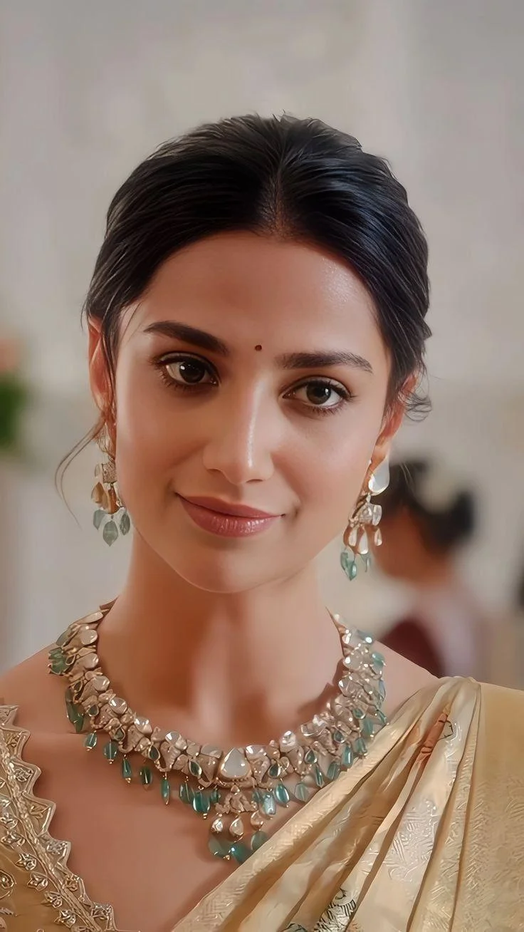 Meenakshi Chaudhary Ethnic Wear HD Wallpaper