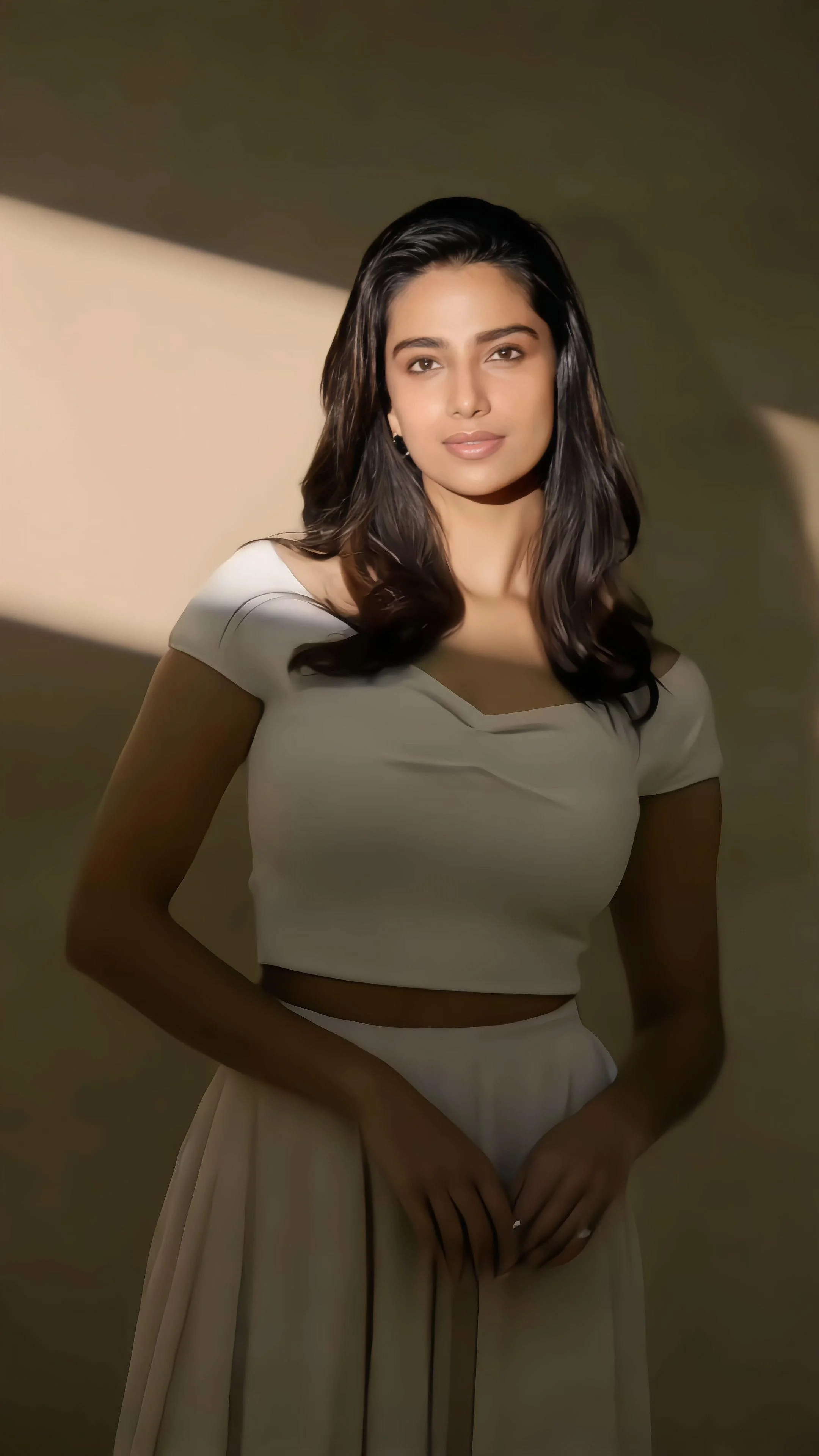 Meenakshi Chaudhary White Dress HD Image