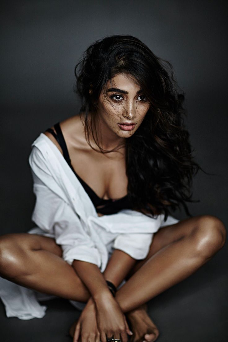 Elegant and Bold Look of Pooja Hegde in White Shirt Ensemble